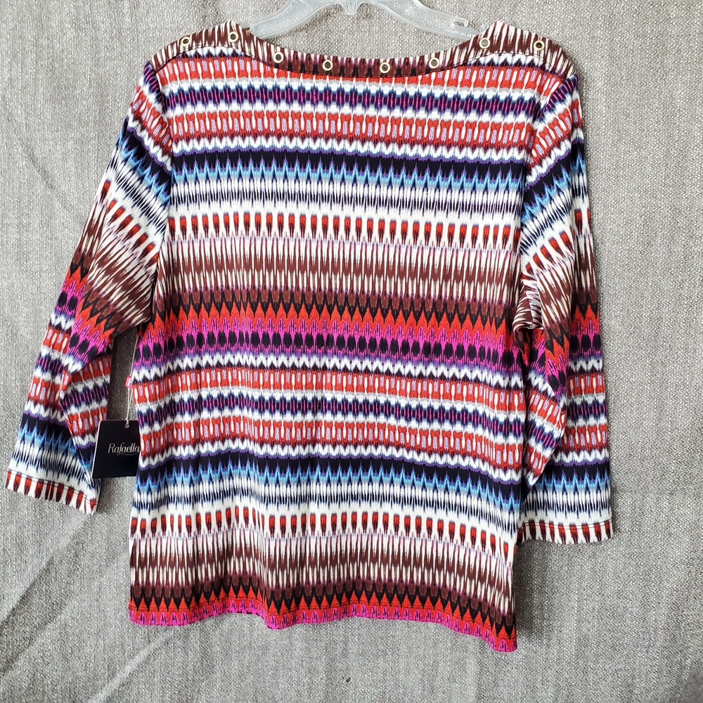 Rafaella Multicolor Patterned Top NWT - image 5